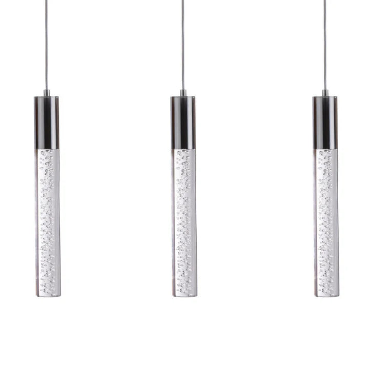 ACRYLIC CYLINDER CHANDELIER // 3 LIGHT