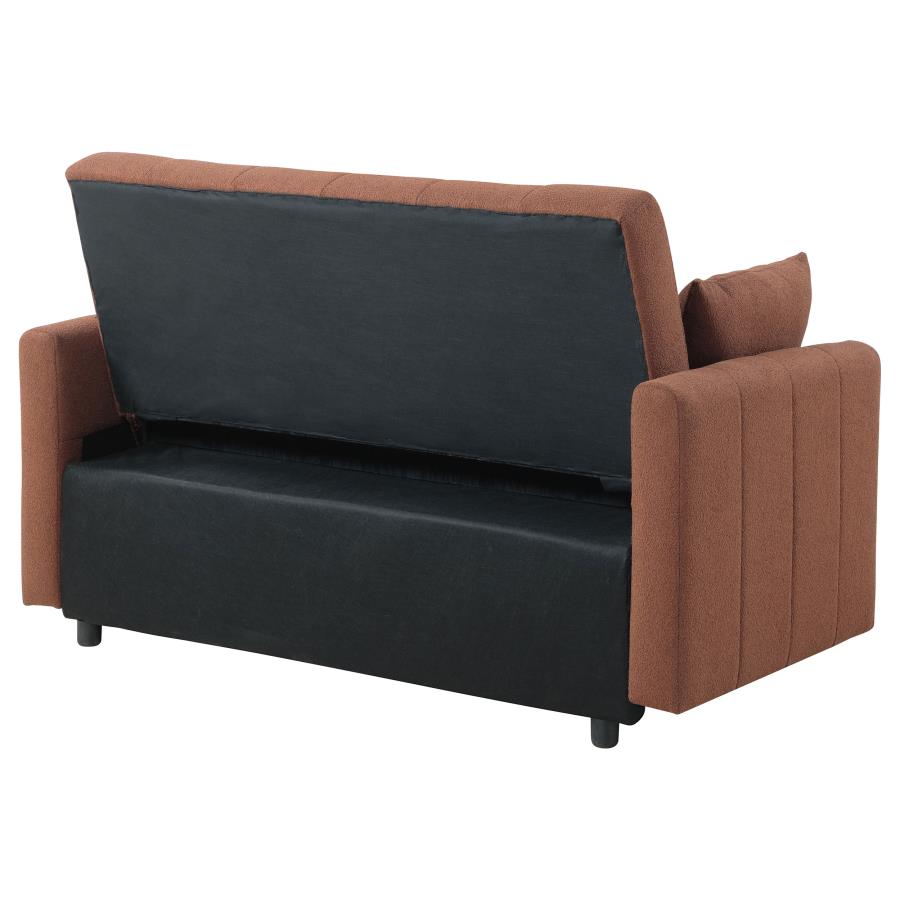 PORTLAND BOUCLE UPHOLSTERED SLEEPER SOFA BED COPPER