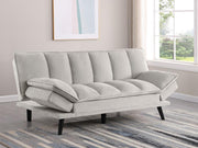 LAREDO UPHOLSTERED TUFTED CONVERTIBLE SOFA BED LIGHT GREY