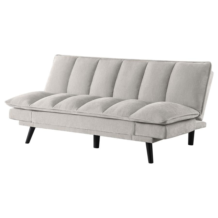 LAREDO UPHOLSTERED TUFTED CONVERTIBLE SOFA BED LIGHT GREY