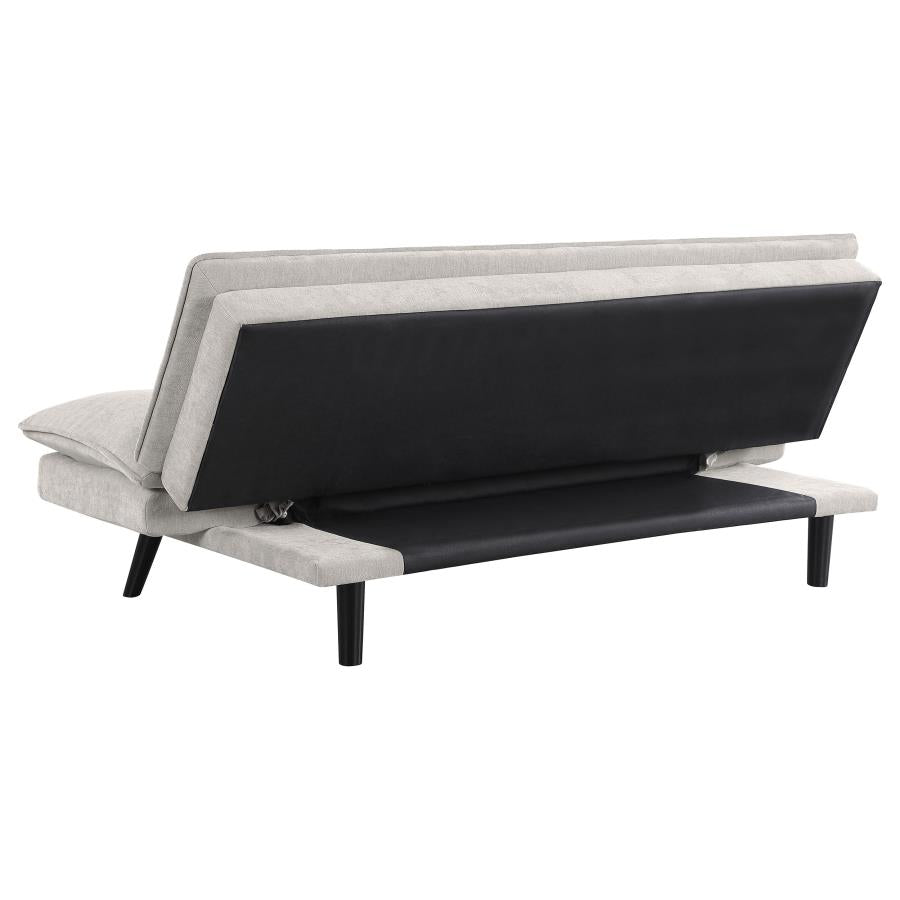 LAREDO UPHOLSTERED TUFTED CONVERTIBLE SOFA BED LIGHT GREY