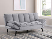 LAREDO UPHOLSTERED TUFTED CONVERTIBLE SOFA BED GREY