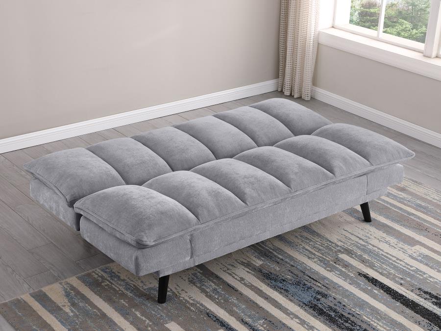LAREDO UPHOLSTERED TUFTED CONVERTIBLE SOFA BED GREY