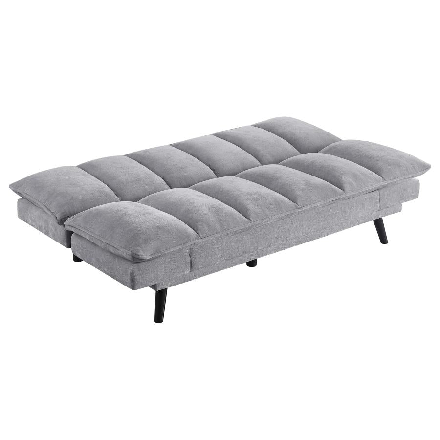 LAREDO UPHOLSTERED TUFTED CONVERTIBLE SOFA BED GREY