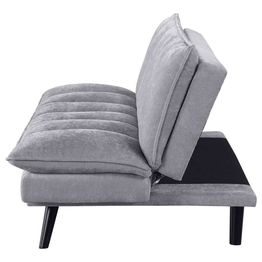 LAREDO UPHOLSTERED TUFTED CONVERTIBLE SOFA BED GREY