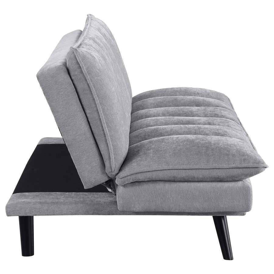 LAREDO UPHOLSTERED TUFTED CONVERTIBLE SOFA BED GREY