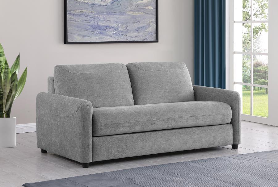 RYLIE UPHOLSTERED SOFA SLEEPER WITH QUEEN MATTRESS GREY
