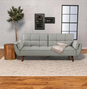 CAUFIELD UPHOLSTERED TUFTED CONVERTIBLE SOFA BED GREY
