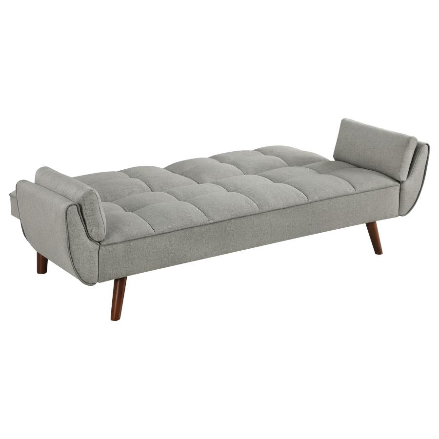 CAUFIELD UPHOLSTERED TUFTED CONVERTIBLE SOFA BED GREY