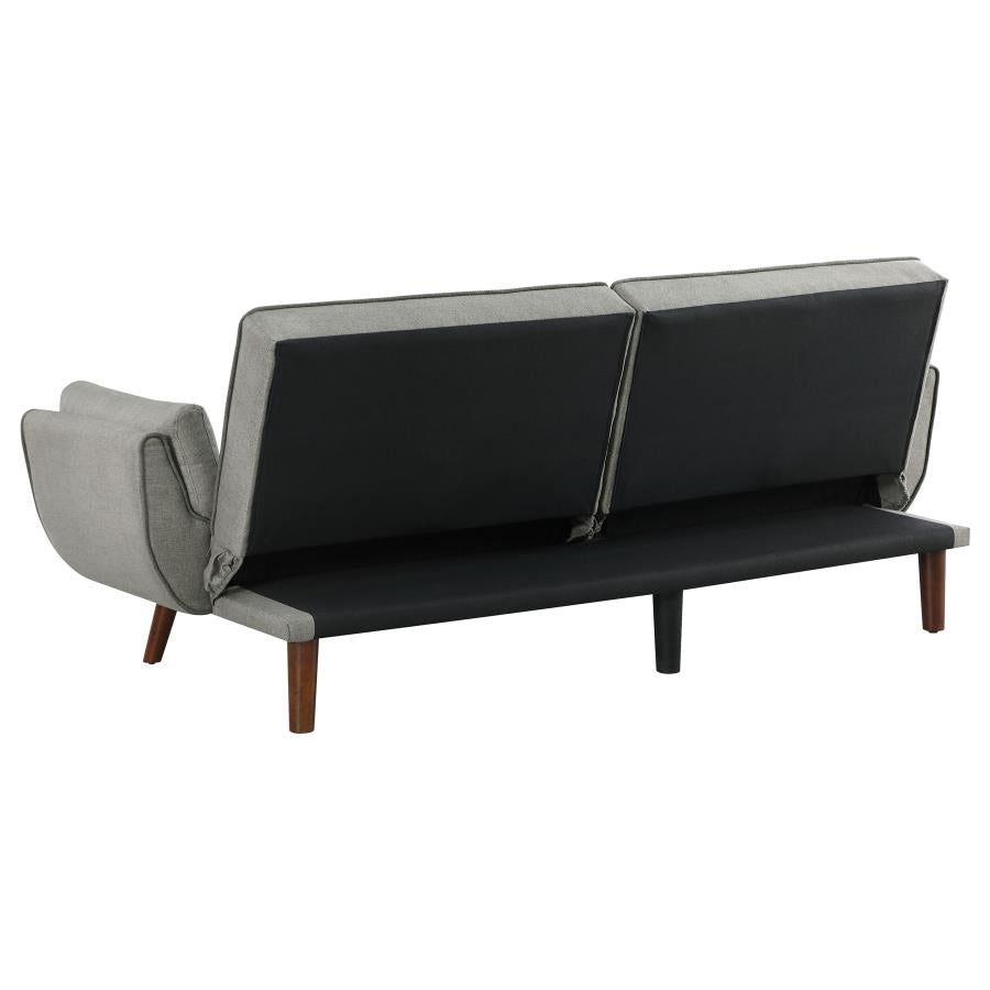 CAUFIELD UPHOLSTERED TUFTED CONVERTIBLE SOFA BED GREY