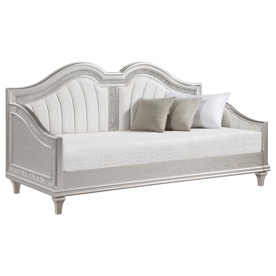 EVANGELINE UPHOLSTERED TWIN DAYBED SILVER OAK
