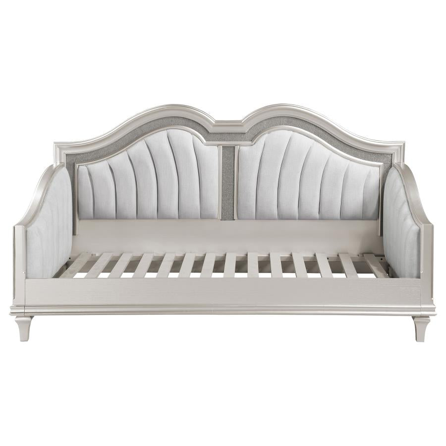 EVANGELINE UPHOLSTERED TWIN DAYBED SILVER OAK