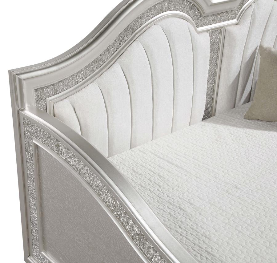 EVANGELINE UPHOLSTERED TWIN DAYBED SILVER OAK