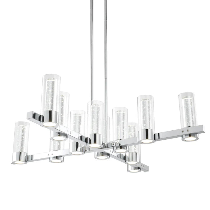 VICTORY 12 LIGHT CHANDELIER // CHROME