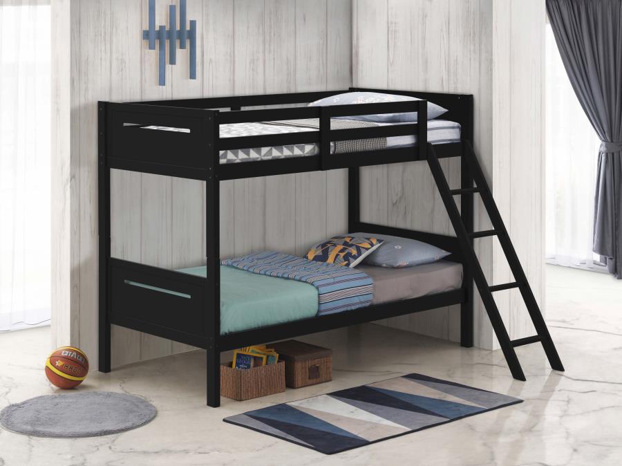 LITTLETON WOOD TWIN OVER TWIN BUNK BED
