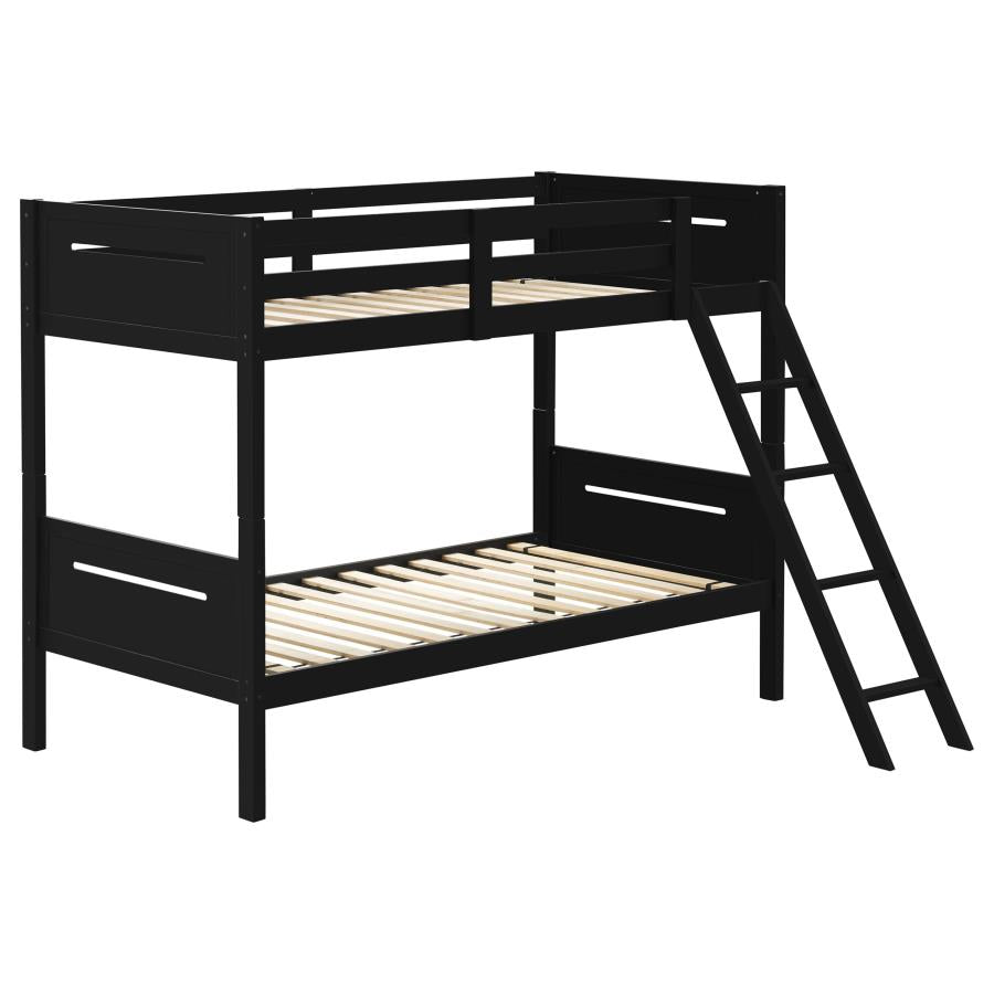LITTLETON WOOD TWIN OVER TWIN BUNK BED
