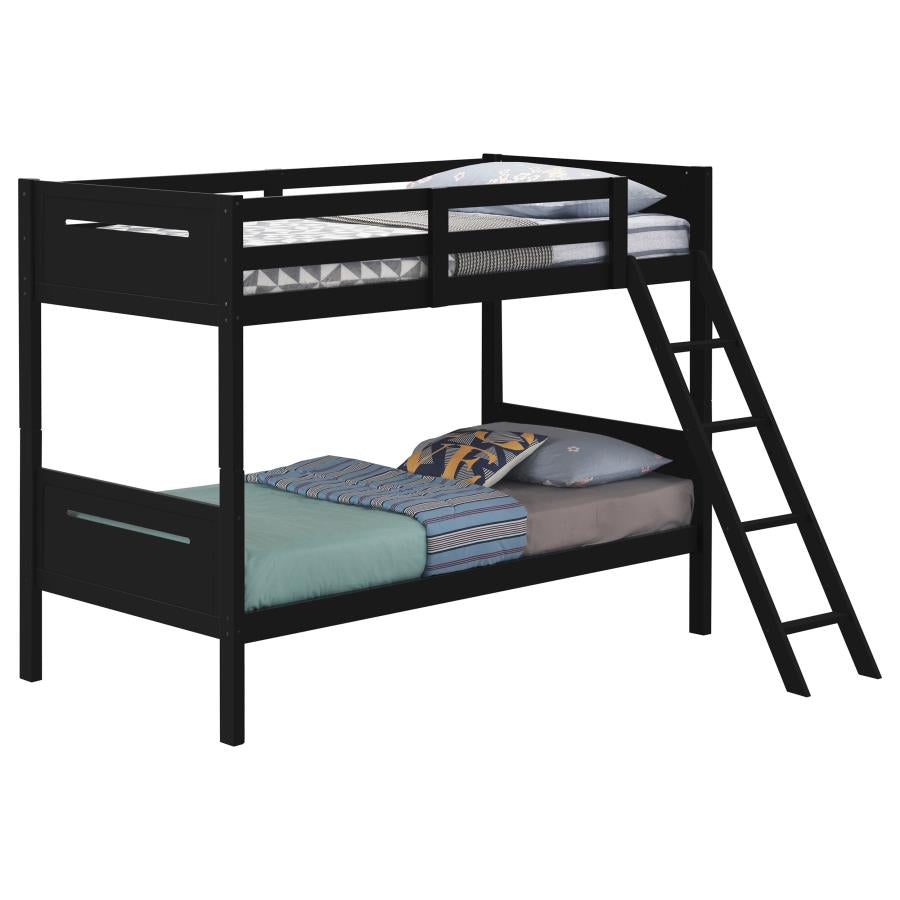 LITTLETON WOOD TWIN OVER TWIN BUNK BED