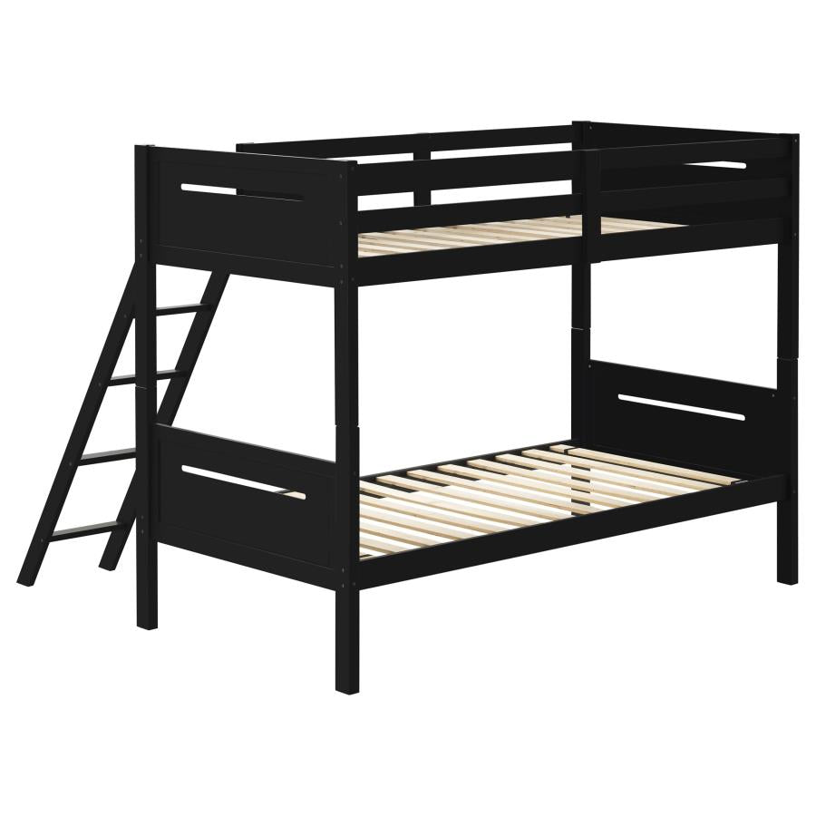 LITTLETON WOOD TWIN OVER TWIN BUNK BED