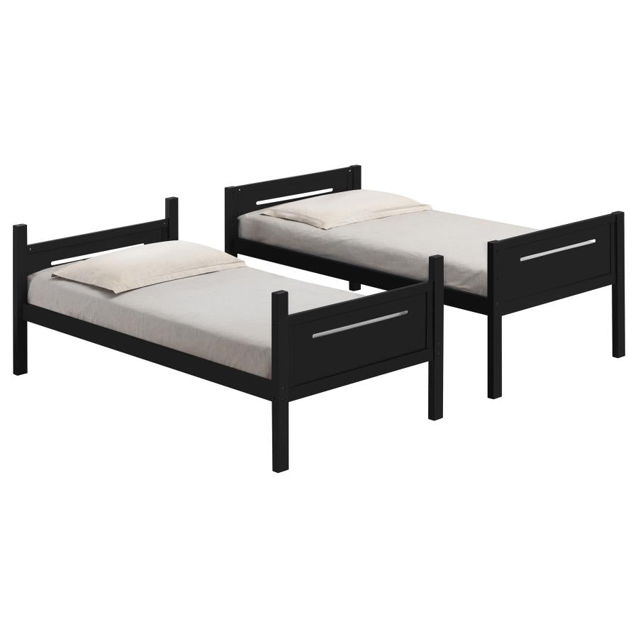 LITTLETON WOOD TWIN OVER TWIN BUNK BED