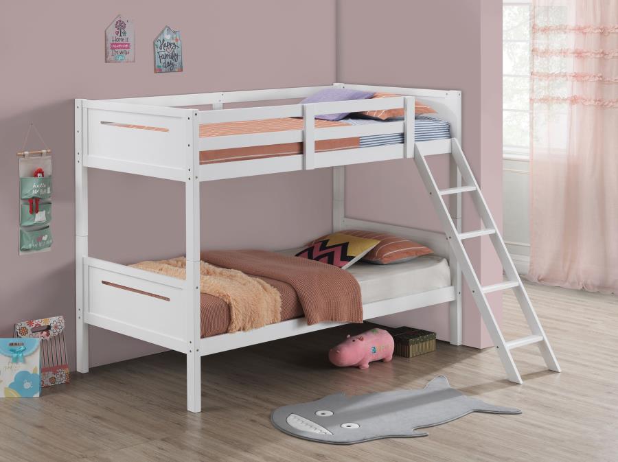 LITTLETON WOOD TWIN OVER TWIN BUNK BED