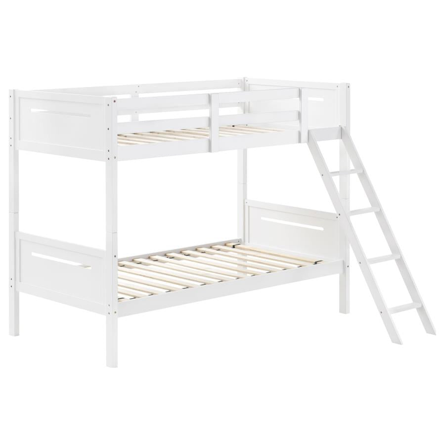 LITTLETON WOOD TWIN OVER TWIN BUNK BED