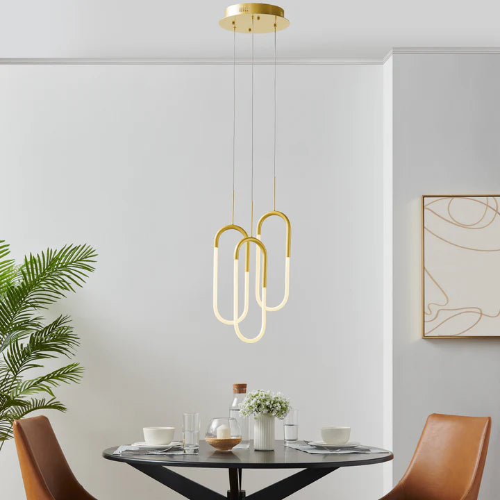 LED THREE CLIPS CHANDELIER // SANDY GOLD