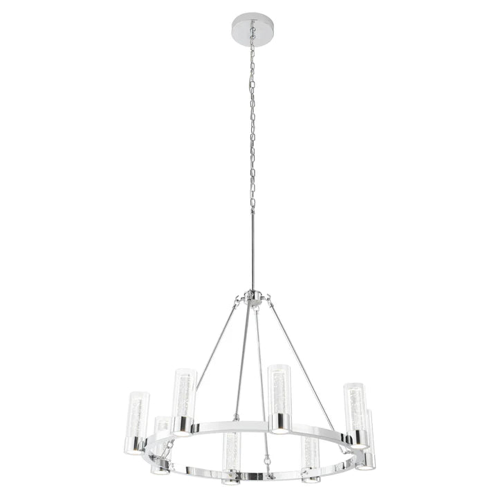 VICTORY 8 LIGHT CHANDELIER // CHROME