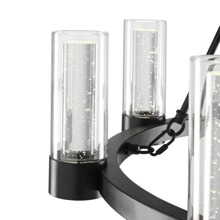 VICTORY 8 LIGHT CHANDELIER // MATTE BLACK