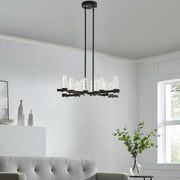 VICTORY 12 LIGHT CHANDELIER // MATTE BLACK