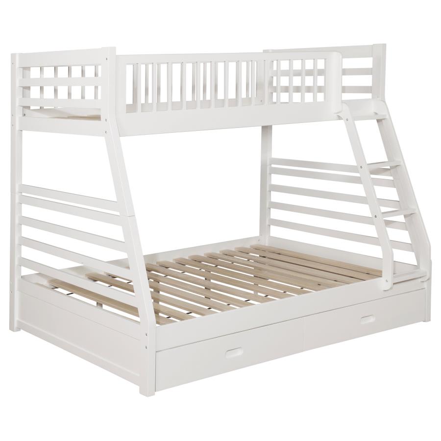ASHTON 2-DRAWER WOOD TWIN OVER FULL BUNK BED