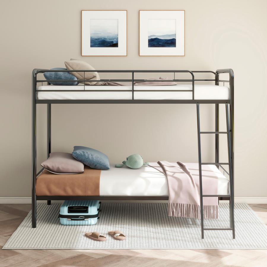 CARSON METAL TWIN OVER TWIN BUNK BED