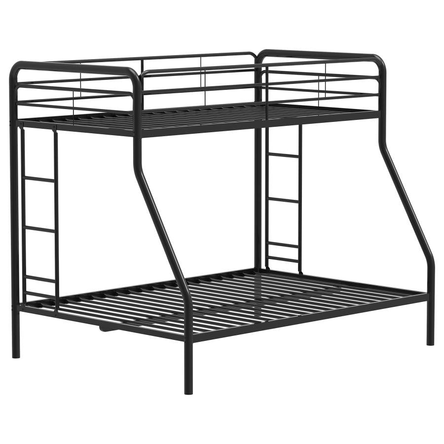 CARSON METAL TWIN OVER FULL BUNK BED GLOSSY
