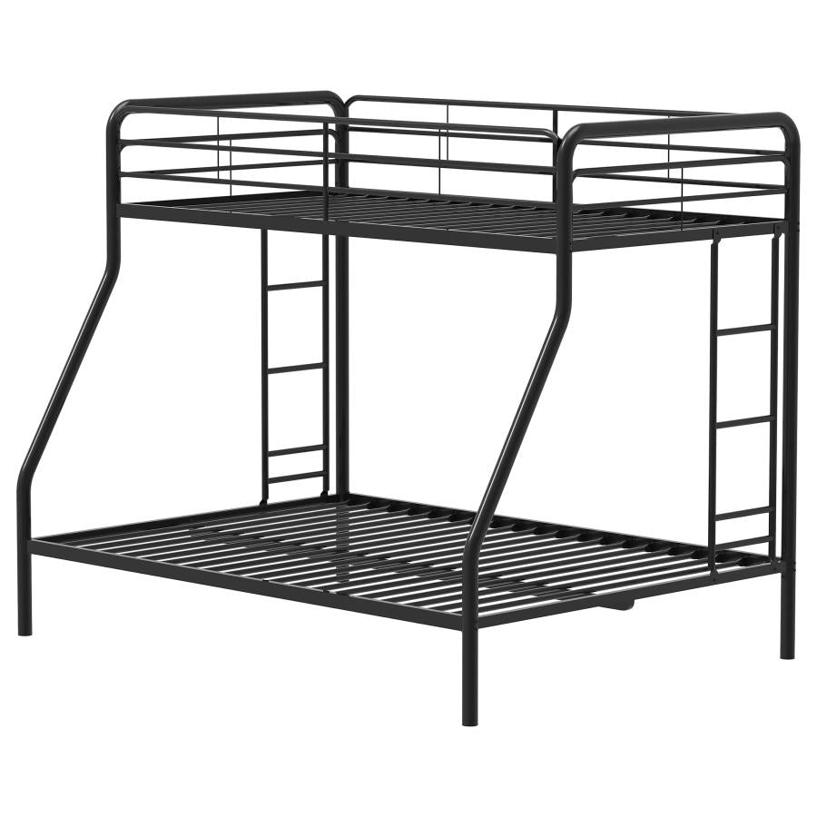 CARSON METAL TWIN OVER FULL BUNK BED GLOSSY