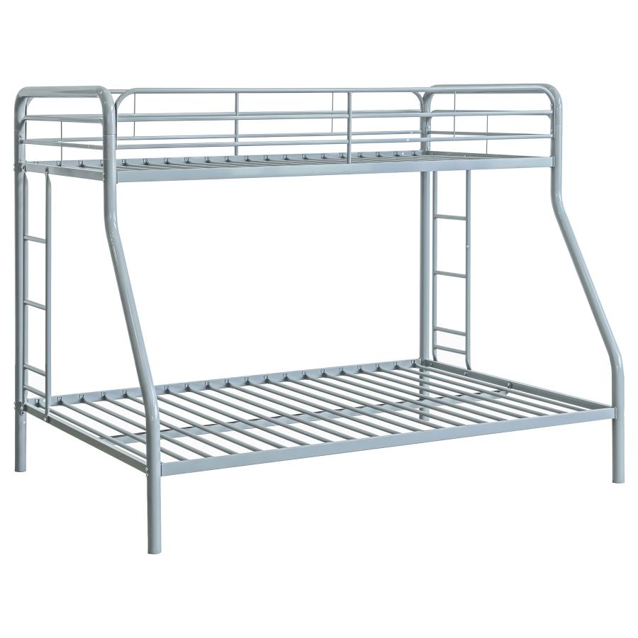 CARSON METAL TWIN OVER FULL BUNK BED GLOSSY