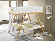 FRANKIE TWIN OVER TWIN BUNK BED WITH 7-INCH MATTRESSES