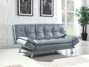 DILLESTON UPHOLSTERED TUFTED CONVERTIBLE SOFA BED GREY