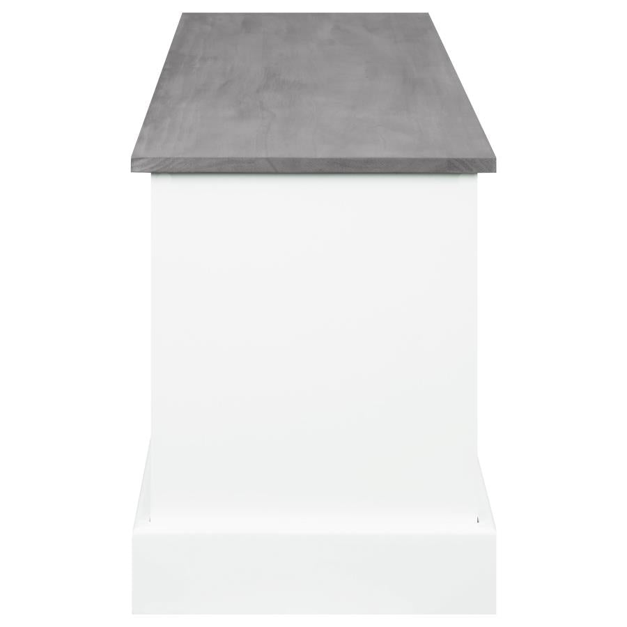 ALMA 3-DRAWER STORAGE BENCH WHITE AND WEATHERED GREY