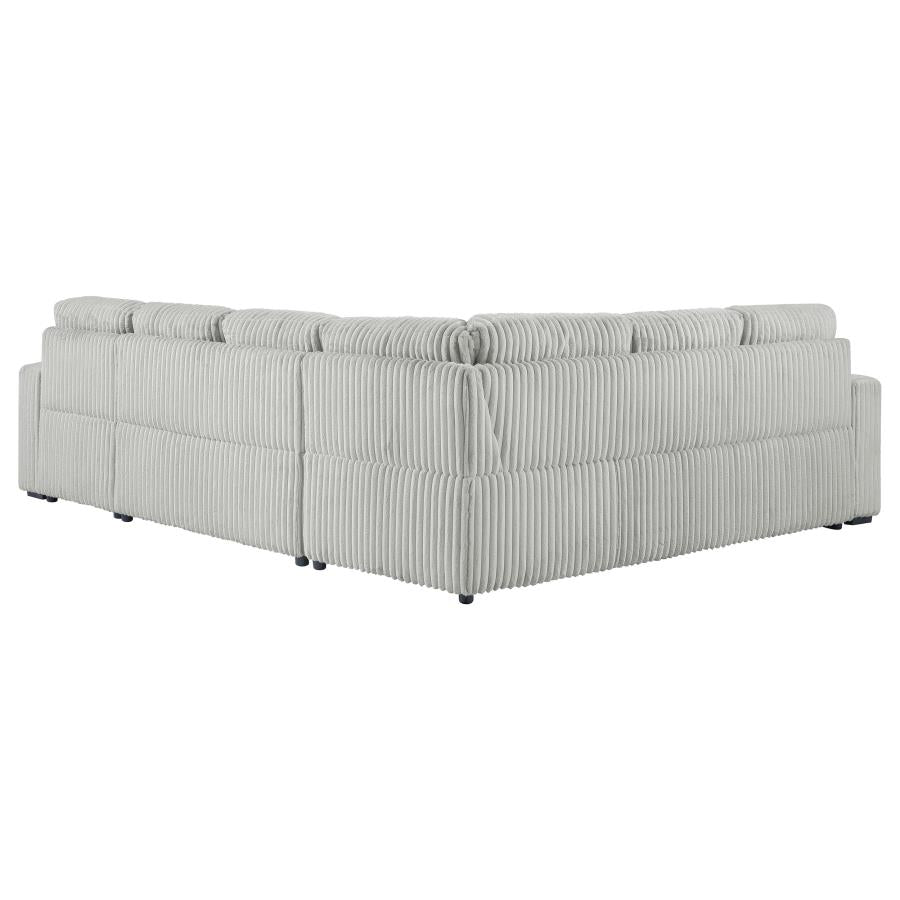 DEVONSHIRE SLEEPER SECTIONAL SOFA STORAGE CHAISE GREY