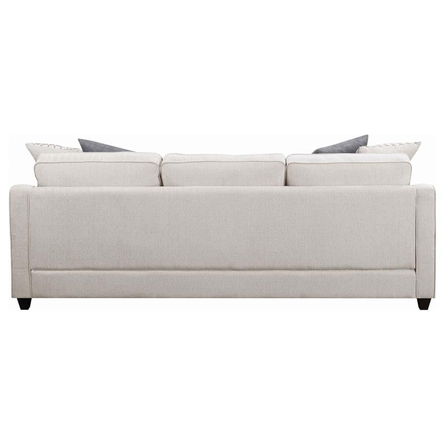 MCLOUGHLIN UPHOLSTERED SLOPED ARM SECTIONAL SOFA PLATINUM