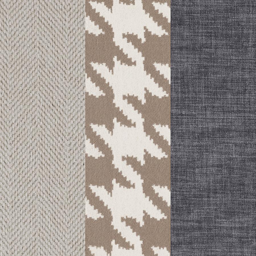 MCLOUGHLIN UPHOLSTERED SLOPED ARM SECTIONAL SOFA PLATINUM