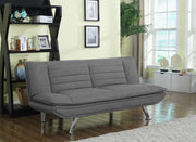 JULIAN UPHOLSTERED TUFTED CONVERTIBLE SOFA BED GREY