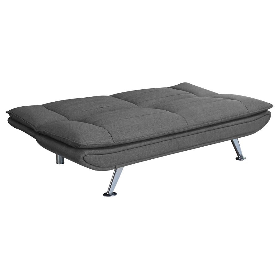 JULIAN UPHOLSTERED TUFTED CONVERTIBLE SOFA BED GREY