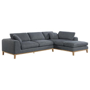 PERSIA UPHOLSTERED TRACK ARM SECTIONAL SOFA GREY