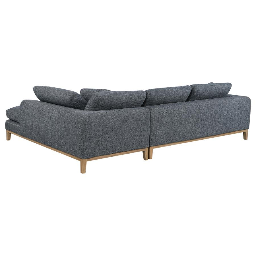 PERSIA UPHOLSTERED TRACK ARM SECTIONAL SOFA GREY