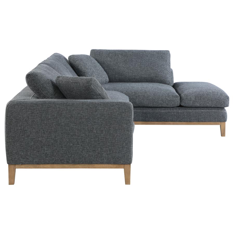 PERSIA UPHOLSTERED TRACK ARM SECTIONAL SOFA GREY
