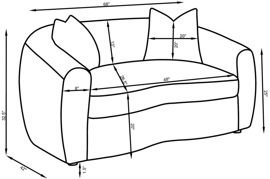 ISABELLA 3-PIECE FAUX SHEEPSKIN UPHOLSTERED SOFA SET NATURAL