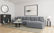 BLAINE UPHOLSTERED REVERSIBLE CHAISE SECTIONAL SOFA FOG
