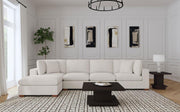 LAKEVIEW 5-PIECE UPHOLSTERED MODULAR SECTIONAL SOFA IVORY