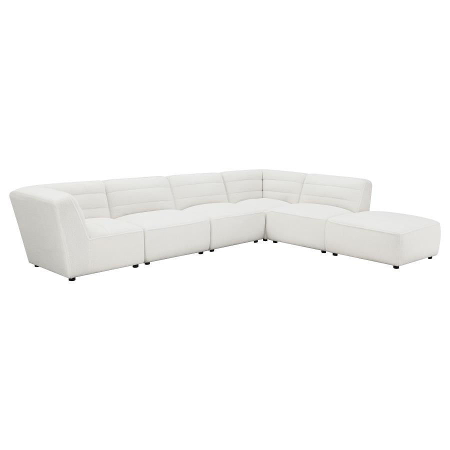 SUNNY 6-PIECE UPHOLSTERED MODULAR SECTIONAL SOFA NATURAL