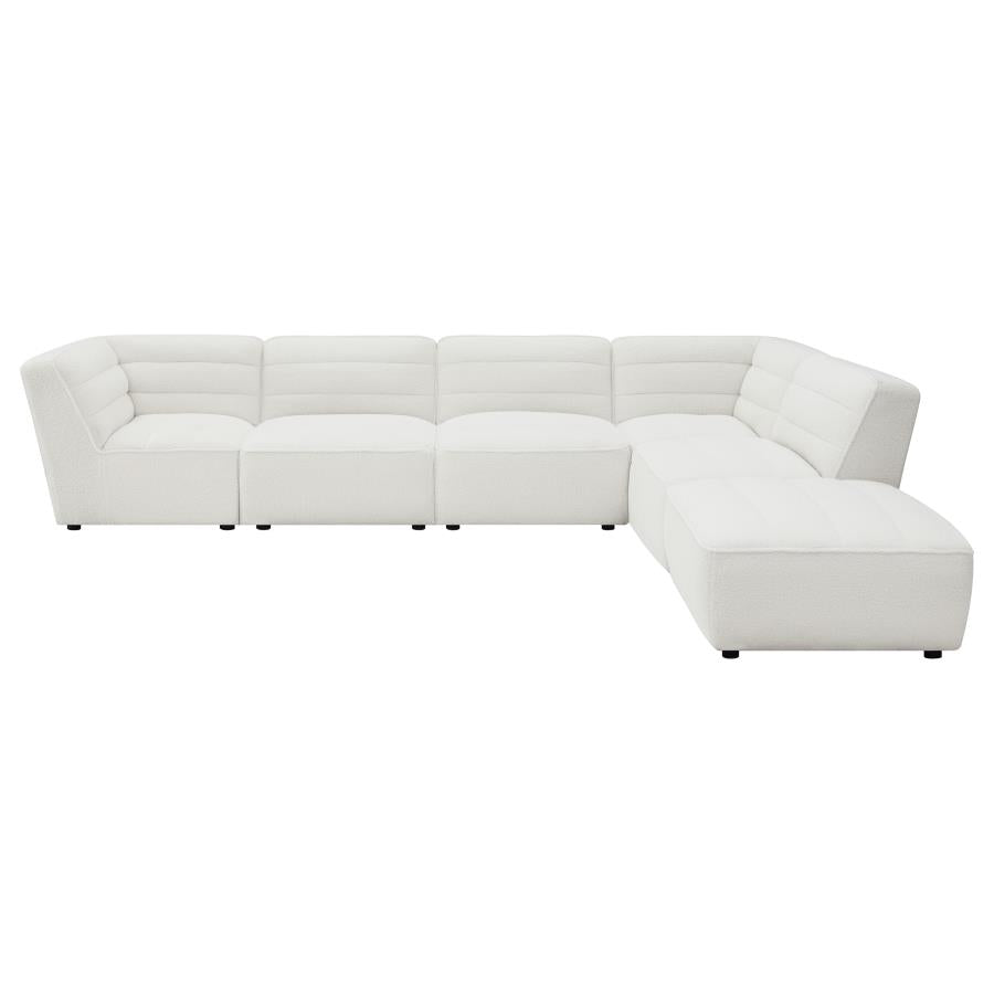 SUNNY 6-PIECE UPHOLSTERED MODULAR SECTIONAL SOFA NATURAL